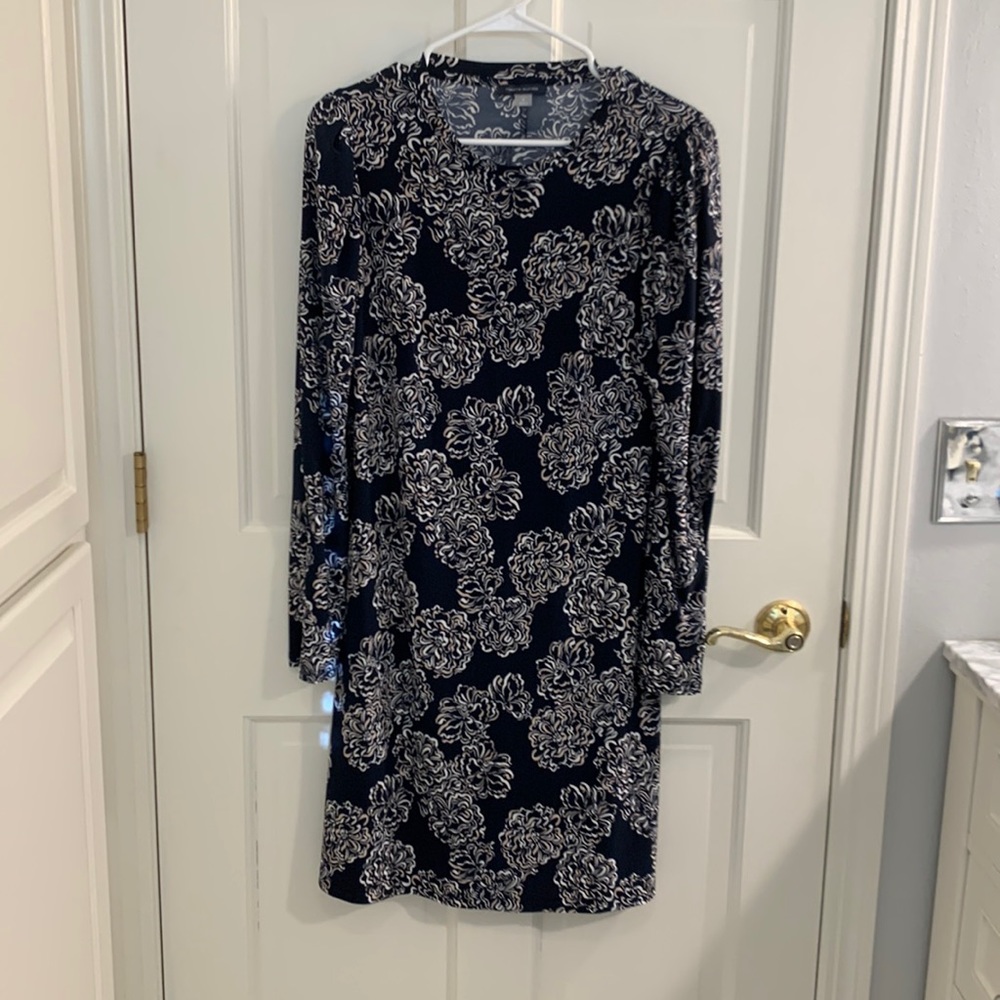 Long sleeve knit dress.